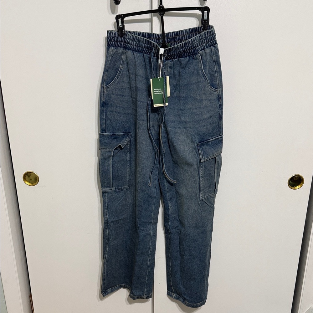 Halara Flex™ Mid Rise Drawstring Cargo Casual Baggy Sweatpants M Regular